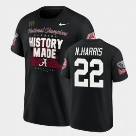 #22 Najee Harris 2020 National Champions Alabama Locker Room Mens Black T-Shirts 631091-671