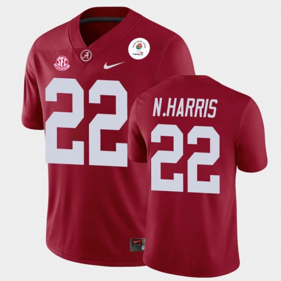 #22 Najee Harris 2021 Rose Bowl Alabama Crimson Tide Champions Men Crimson Jerseys 274958-294