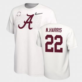 #22 Najee Harris College Football Bama Playoff Men White T-Shirt 625456-361