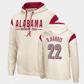 #22 Najee Harris Fortress Alabama Pullover Mens Cream Hoodie 500757-748