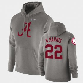 #22 Najee Harris Vault Logo Club Bama Fleece Pullover Mens Heathered Gray Hoodies 275785-855