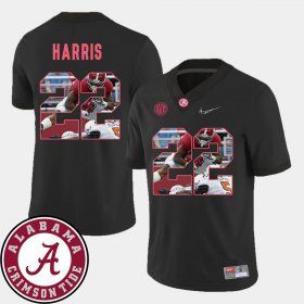 #22 Najee Harris Pictorial Fashion University of Alabama Football Men Black Jersey 413592-458