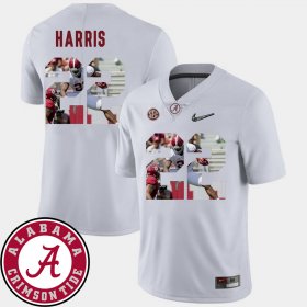 #22 Najee Harris Pictorial Fashion Bama Football Men White Jerseys 764804-900