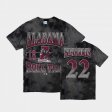 #22 Najee Harris Vintage Tubular Bama Mens Black T-Shirts 416885-183