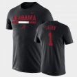 #1 Nick Saban Team DNA Alabama Legend Performance Mens Black T-Shirt 154360-624