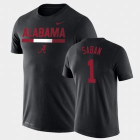#1 Nick Saban Team DNA Alabama Legend Performance Mens Black T-Shirt 154360-624