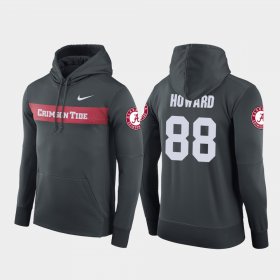 #88 O.J. Howard Sideline Seismic Bama Football Performance Men Anthracite Hoodie 732106-809