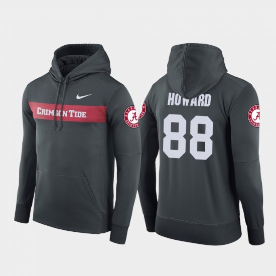 #88 O.J. Howard Sideline Seismic Bama Football Performance Men Anthracite Hoodie 732106-809