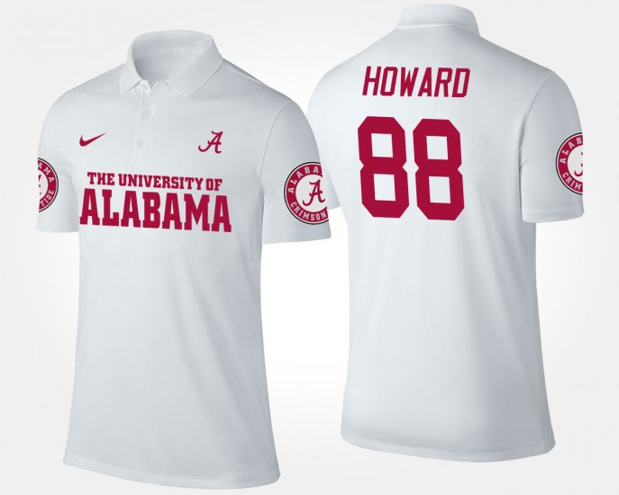 #88 O.J. Howard Name and Number Alabama Men\'s White Polo 202581-454
