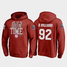 #92 Quinnen Williams 2018 Orange Bowl Bound Alabama College Football Playoff Counter Mens Crimson Hoodies 205332-329