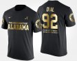 #92 Quinton Dial Gold Limited University of Alabama Short Sleeve With Message Men's Black T-Shirt 929471-490