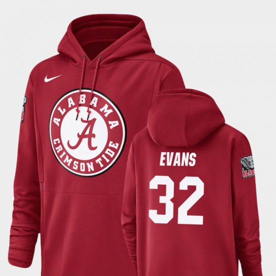 #32 Rashaan Evans Champ Drive Bama Football Performance Men Crimson Hoodie 246499-589