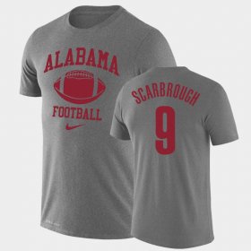 #9 Bo Scarbrough Retro Football Bama Legend Performance Men's Heathered Gray T-Shirts 934552-343 #9 Bo Scarbrough Retro Football Bama Legend Performance Men's Heathered Gray T-Shirts 934552-343