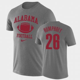 #26 Marlon Humphrey Retro Football Alabama Crimson Tide Legend Performance Mens Heathered Gray T-Shirt 765298-202