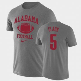 #5 Ronnie Clark Retro Football University of Alabama Legend Performance Mens Heathered Gray T-Shirt 739046-904