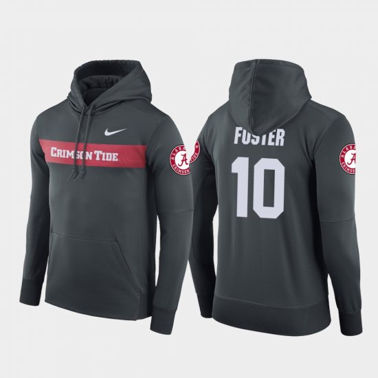 #10 Reuben Foster Sideline Seismic Alabama Football Performance Men\'s Anthracite Hoodie 960741-244