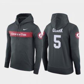 #5 Ronnie Clark Sideline Seismic Bama Football Performance Mens Anthracite Hoodies 242696-157