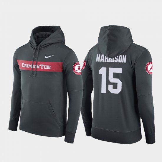 #15 Ronnie Harrison Sideline Seismic Alabama Crimson Tide Football Performance Mens Anthracite Hoodies 311119-366