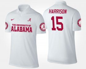 #15 Ronnie Harrison Name and Number University of Alabama Men's White Polo 243109-352
