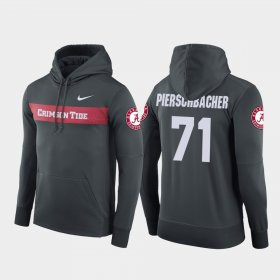 #71 Ross Pierschbacher Sideline Seismic University of Alabama Football Performance Mens Anthracite Hoodies 414812-668