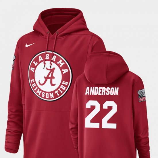 #22 Ryan Anderson Champ Drive Alabama Crimson Tide Football Performance Men\'s Crimson Hoodies 743653-494