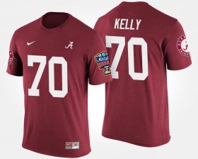 #70 Ryan Kelly Bowl Game Alabama Crimson Tide Sugar Bowl Mens Crimson T-Shirts 724375-757