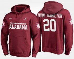 #20 Shaun Dion Hamilton Name and Number Alabama Crimson Tide Men's Crimson Hoodies 475744-164