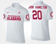 #20 Shaun Dion Hamilton Name and Number Alabama Mens White Polo 628914-299