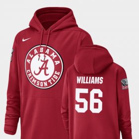 #56 Tim Williams Champ Drive Bama Football Performance Men's Crimson Hoodie 659614-337
