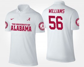 #56 Tim Williams Name and Number Alabama Men's White Polo 884506-217