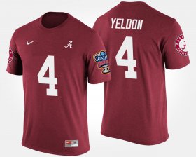 #4 T.J. Yeldon Bowl Game University of Alabama Sugar Bowl Men Crimson T-Shirts 250506-672