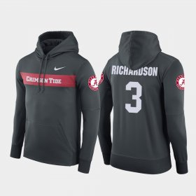 #3 Trent Richardson Sideline Seismic Alabama Crimson Tide Football Performance Men Anthracite Hoodies 380787-384