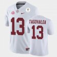#13 Tua Tagovailoa 2021 Rose Bowl Bama Champions Men's White Jerseys 595815-298