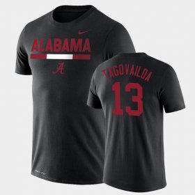 #13 Tua Tagovailoa Team DNA University of Alabama Legend Performance Men Black T-Shirts 434632-298