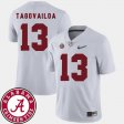 #13 Tua Tagovailoa College Football Bama 2018 SEC Patch Mens White Jerseys 306816-563