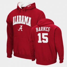 #15 Tyler Barnes Arch & Logo 2.0 Alabama Pullover Men's Crimson Hoodies 893106-650