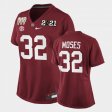 #32 Dylan Moses 3X CFP National Championship Alabama Special Edition Women's Crimson Jersey 304117-389