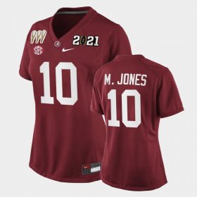 #10 Mac Jones 3X CFP National Championship Alabama Special Edition Women Crimson Jersey 234367-252