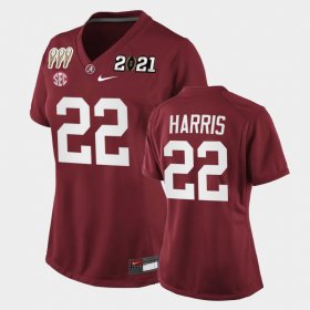 #22 Najee Harris 3X CFP National Championship Alabama Crimson Tide Special Edition Women Crimson Jersey 401287-631