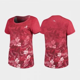 Floral Victory Alabama Crimson Tide Tommy Bahama Women's Crimson T-Shirts 428953-115