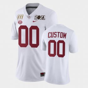 #00 Custom 3X CFP National Championship Bama Limited Women's White Jersey 165434-131
