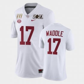 #17 Jaylen Waddle 3X CFP National Championship Bama Limited Women's White Jersey 860160-268
