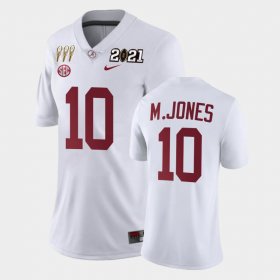 #10 Mac Jones 3X CFP National Championship Alabama Limited Womens White Jerseys 653628-804