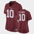 #10 Mac Jones Game Bama Replica Football Women Crimson Jersey 285261-412