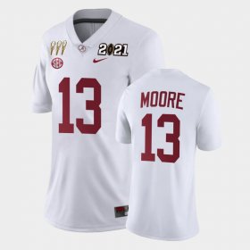 #13 Malachi Moore 3X CFP National Championship Alabama Limited Womens White Jerseys 967265-241 #13 Malachi Moore 3X CFP National Championship Alabama Limited Womens White Jerseys 967265-241