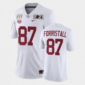 #87 Miller Forristall 3X CFP National Championship University of Alabama Limited Womens White Jersey 345763-372 #87 Miller Forristall 3X CFP National Championship University of Alabama Limited Womens White Jersey 345763-372