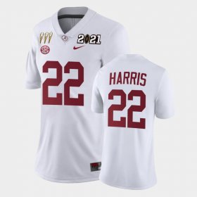 #22 Najee Harris 3X CFP National Championship Bama Limited Womens White Jerseys 833777-655