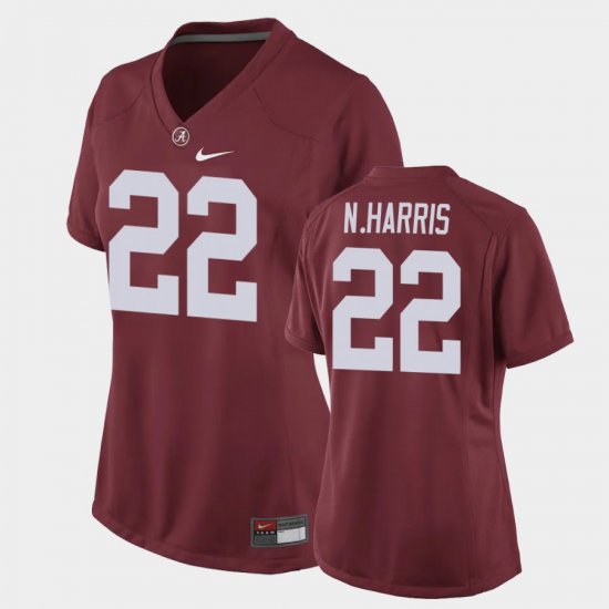 #22 Najee Harris Game Alabama Crimson Tide Replica Football Womens Crimson Jerseys 748778-497