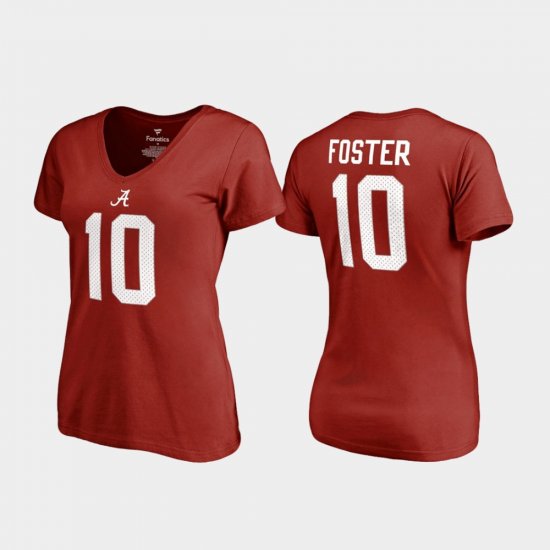 #10 Reuben Foster College Legends Alabama Name & Number Women\'s Crimson T-Shirts 862420-205