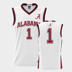 #1 College Basketball Bama ProSphere Youth White Jerseys 517876-869
